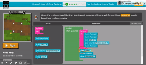 Minecraft Block Coding / 10 lessons / 5-7 Years